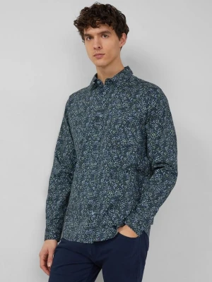 Slim fit: koszula z długim rękawem, nadrukiem na całej powierzchni i kołnierzykiem Kent s.Oliver