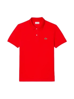Slim Fit Koszulka Polo z Bawełny (Czerwona) Lacoste