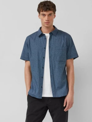 Slim fit: lekka koszula z krótkim rękawem, kieszenią na piersi i nadrukiem s.Oliver niebieski
