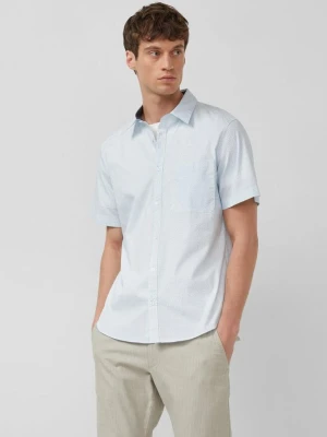 Slim fit: lekka koszula z krótkim rękawem, kieszenią na piersi i nadrukiem s.Oliver niebieski