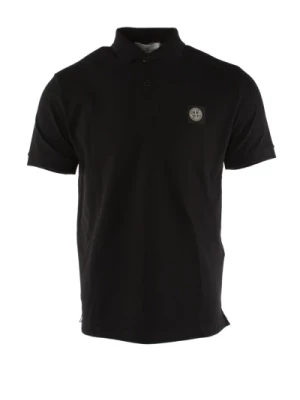 Slim Fit Polo w Czarnym Stone Island