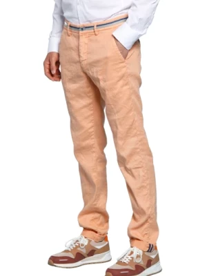 Slim Fit Spodnie Chinos z mieszanki lnu Mason's