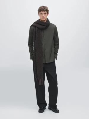 Slim Fit Stretch Shirt - Zielony - - Massimo Dutti - Male