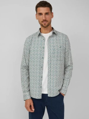 Slim fit: wzorzysta koszula z elastycznej bawełny s.Oliver szary