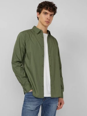 Slim fit: wzorzysta koszula z kołnierzykiem Kent s.Oliver oliwkowy