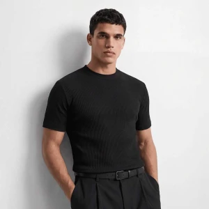 Slim Rib T-Shirt Burocs czarny
