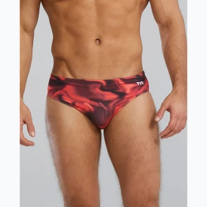 Slipy do pływania męskie Tyr Durafast Elite Waveform red