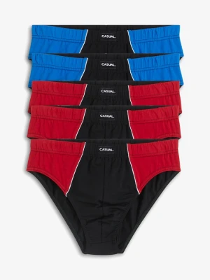 Slipy maxi z bawełną organiczną (5 par) BonPrix czarny