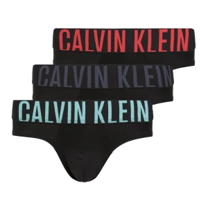Slipy męskie Calvin Klein 000NB3610A Hip Brief 3 pary black w/ombre blue logo/black w/c