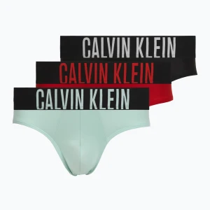 Slipy męskie Calvin Klein 000NB3610A Hip Brief black / goji berry / aqua blue