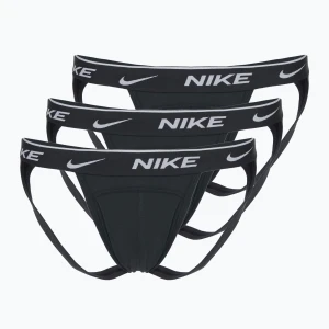 Slipy męskie Nike Dri-FIT Everyday Cotton Stretch Jock Strap 3 pary black/black/black