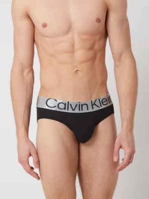 Slipy z elastycznym pasem z efektem metalicznym Calvin Klein Underwear