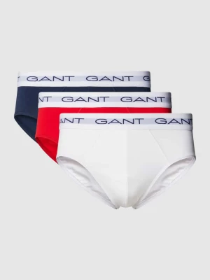 Slipy z elastycznym paskiem z logo w zestawie 3 szt. Gant