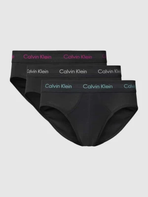 Slipy z elastycznym paskiem z logo w zestawie 3 szt. model ‘HIP BRIEF 3PK’ Calvin Klein Underwear