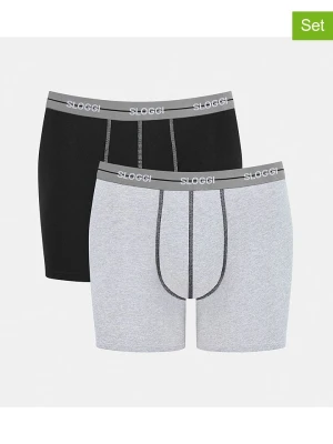 Sloggi Bokserki (2 pary) "Start" w kolorze czarno-szarym rozmiar: M