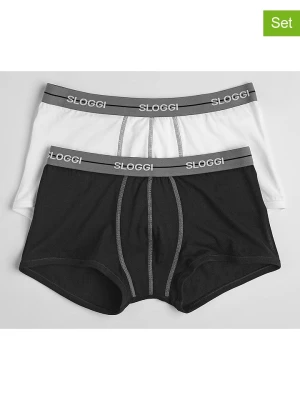 Sloggi Bokserki (2 pary) w kolorze czarno-białym rozmiar: XL