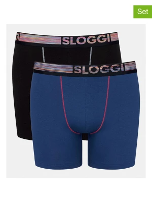 Sloggi Bokserki (2 pary) w kolorze czarno-niebieskim rozmiar: M