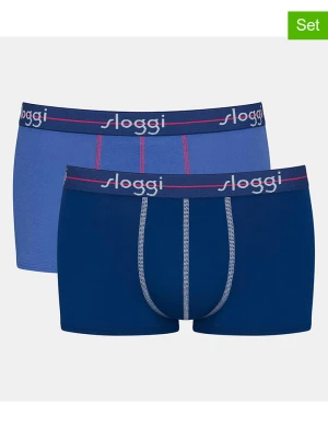 Sloggi Bokserki (2 pary) w kolorze granatowym i niebieskim rozmiar: M