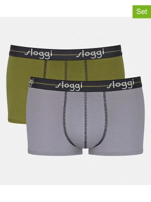 Sloggi Bokserki (2 pary) w kolorze zielonym i szarym rozmiar: S