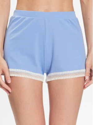 Sloggi Szorty piżamowe Go Ribbed 10215264 Niebieski Regular Fit