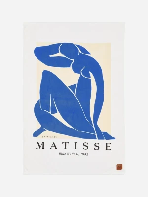 Slowtide ręcznik plażowy bawełniany x Henri Matisse 100 x 150 cm niebieski