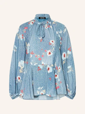 Sly 010 Bluzka Inda Z Wiązaniem I Jedwabiem blau