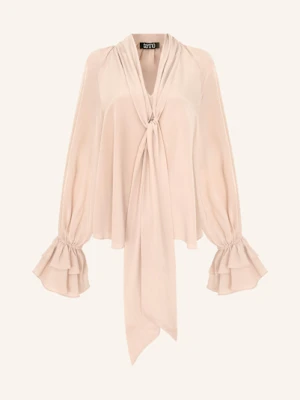 Sly 010 Bluzka Z Wiązaniem Pod Szyją Rozina Z Jedwabiu rosa