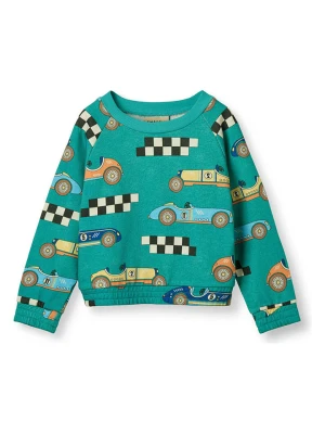 Småfolk Bluza w kolorze turkusowym ze wzorem rozmiar: 104/110