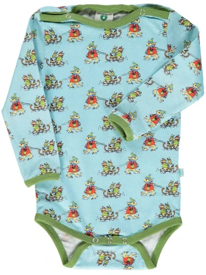 Småfolk Body w kolorze błękitno-zielonym rozmiar: 86