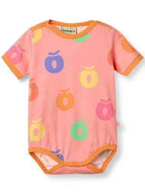 Småfolk Body w kolorze pomarańczowym ze wzorem rozmiar: 98