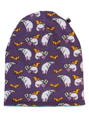 Småfolk Dwustronna czapka w kolorze fioletowym ze wzorem rozmiar: 52-54 cm