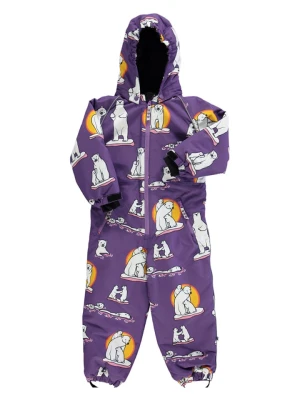 Småfolk Kombinezon zimowy "Polar bears" w kolorze fioletowym rozmiar: 110/116