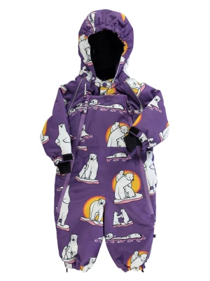Småfolk Kombinezon zimowy "Polar bears" w kolorze fioletowym rozmiar: 92/98