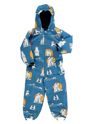 Småfolk Kombinezon zimowy "Polar bears" w kolorze niebieskim rozmiar: 134/140
