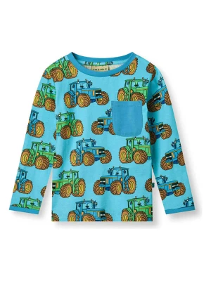 Småfolk Koszulka w kolorze błękitnym ze wzorem rozmiar: 122/128