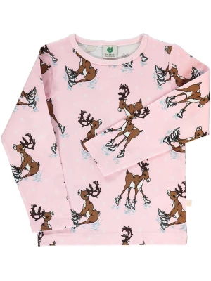 Småfolk Koszulka w kolorze jasnoróżowo-jasnobrązowym rozmiar: 110/116