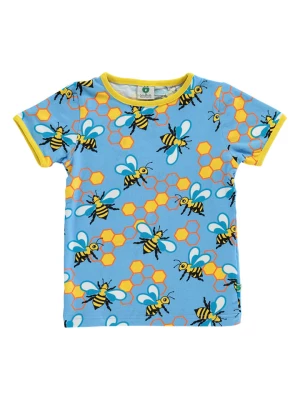 Småfolk Koszulka w kolorze niebiesko-żółtym rozmiar: 122/128