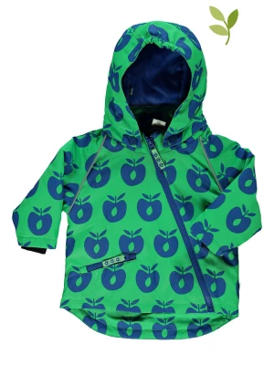 Småfolk Kurtka przeciwdeszczowa "Apples" w kolorze zielono-niebieskim rozmiar: 50-68