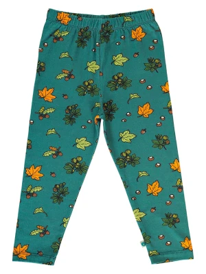 Småfolk Legginsy "Autumn" w kolorze niebieskim ze wzorem rozmiar: 86/92