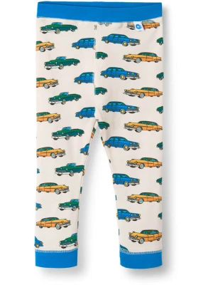 Småfolk Legginsy "Elstar" w kolorze niebiesko-białym rozmiar: 98