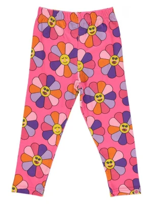 Småfolk Legginsy "Flower" w kolorze różowym rozmiar: 122/128