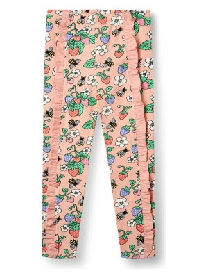 Småfolk Legginsy w kolorze brzoskwiniowym ze wzorem rozmiar: 104/110