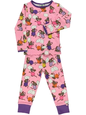 Småfolk Piżama w kolorze jasnoróżowym ze wzorem rozmiar: 86/92
