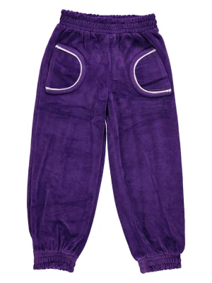 Småfolk Spodnie aksamitne w kolorze fioletowym rozmiar: 92/98