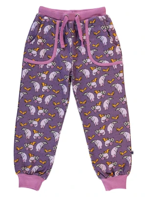 Småfolk Spodnie dresowe "Badgers" w kolorze fioletowym rozmiar: 122/128