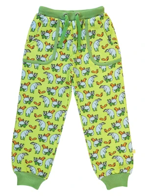 Småfolk Spodnie dresowe "Badgers" w kolorze jasnozielonym rozmiar: 122/128