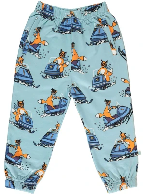 Småfolk Spodnie dresowe w kolorze błękitnym ze wzorem rozmiar: 104/110