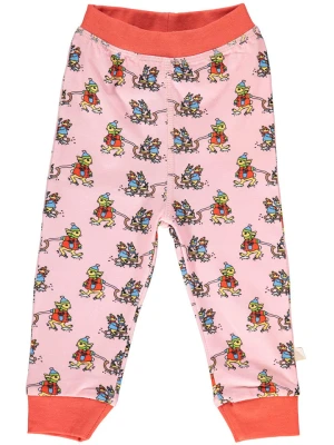 Småfolk Spodnie dresowe w kolorze jasnoróżowo-pomarańczowym rozmiar: 68