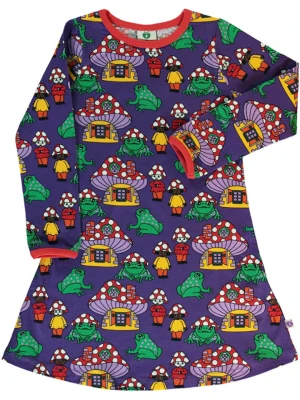 Småfolk Sukienka w kolorze granatowym ze wzorem rozmiar: 134/140