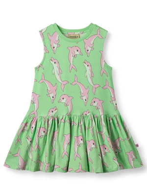 Småfolk Sukienka w kolorze zielono-jasnoróżowym rozmiar: 92/98